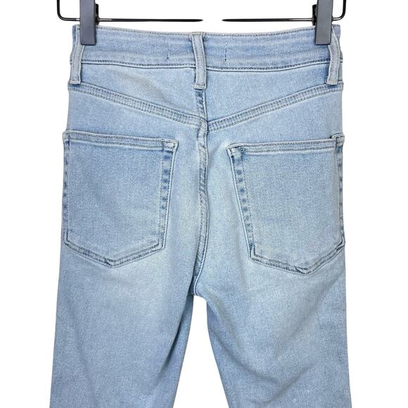 We the Free People NWT High Rise Raw Hem Light Wash Jeggings Skinny Jeans - Picture 6 of 11